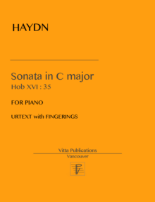 Haydn. Sonata in C major  Hob. 35 URTEXT