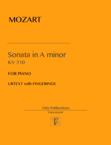 Mozart, Sonata in A minor  K 310 URTEXT