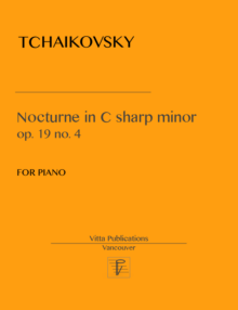 Tchaikovsky, Nocturne in C sharp minor, op. 19 no. 4